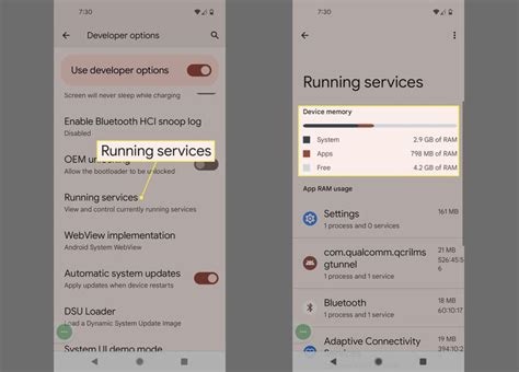 how to see apps running in background android