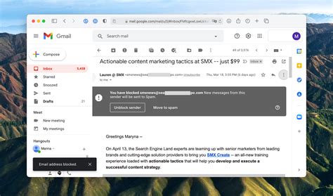 how to see blocked messages on gmail