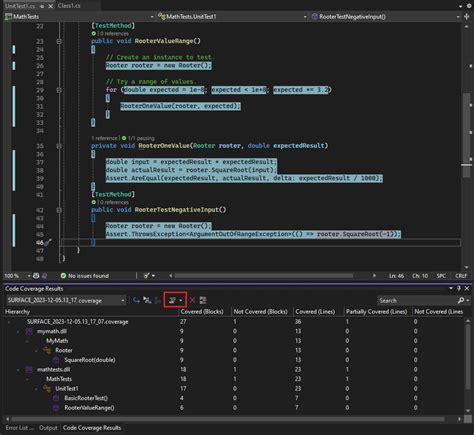 how to see code coverage in visual studio code