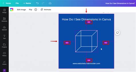how to see dimensions of canva design