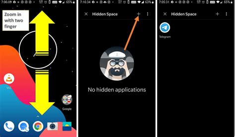 how to see hidden apps in oneplus