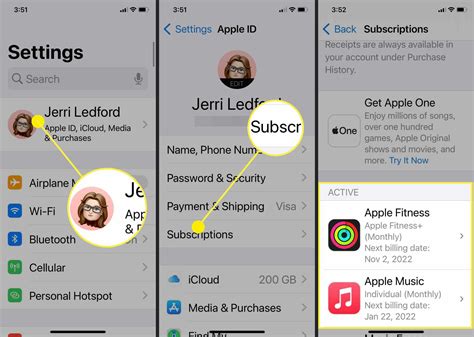 how to see previous subscriptions on iphone