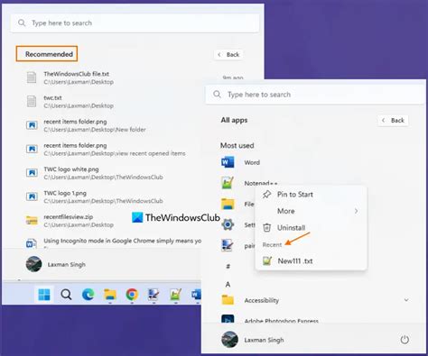 how to see recent apps in windows 10