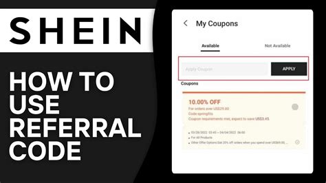 how to see the referral code in shein