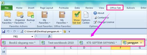 how to see the task bar in excel