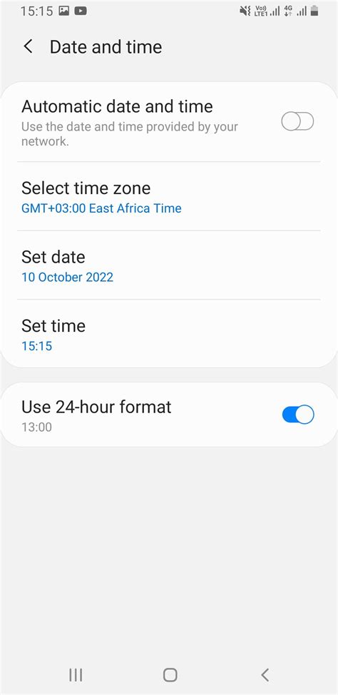 how to see time on android phone