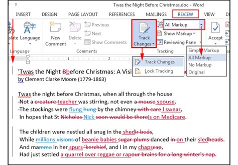 how to see track changes in a word document