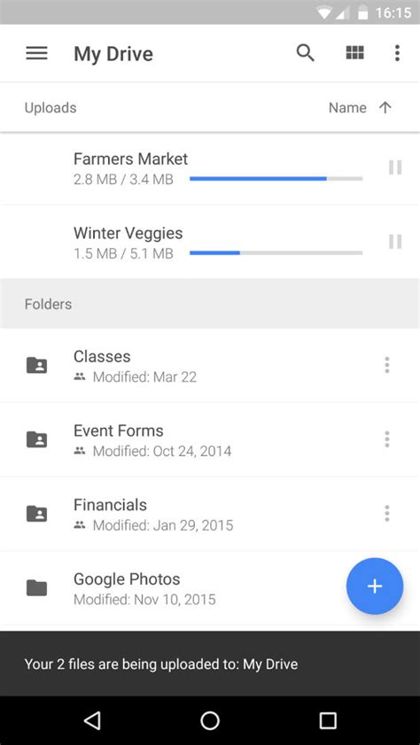 how to see upload progress in google drive