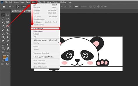 how to select a certain color in photoshop and delete it