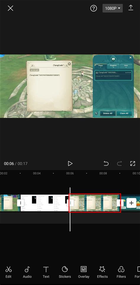 how to select all clips in capcut app