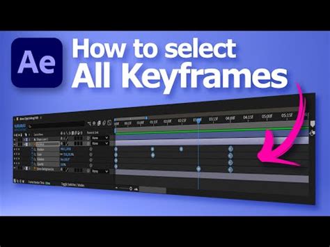 how to select all keyframes after effects
