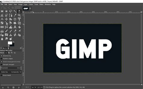 how to select by color in gimp
