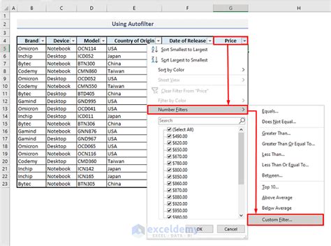 how to select multiple lines in excel filter
