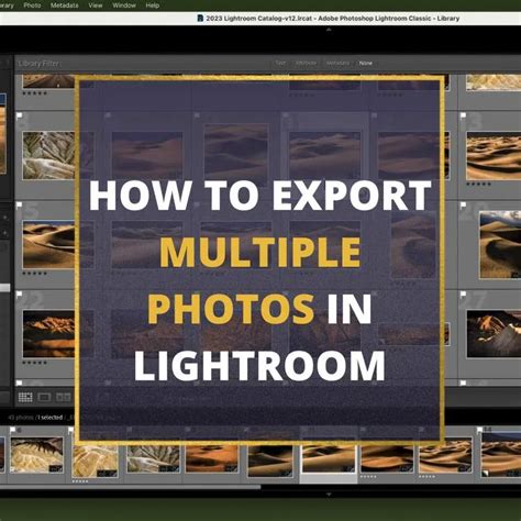 how to select multiple pictures in lightroom to export