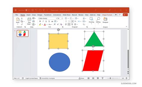 how to select multiple shapes in powerpoint mobile android
