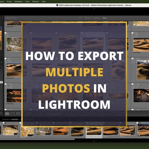 how to select photos for export in lightroom