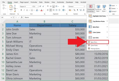 how to select rows in excel based on text