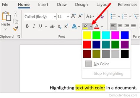 how to select same color in word