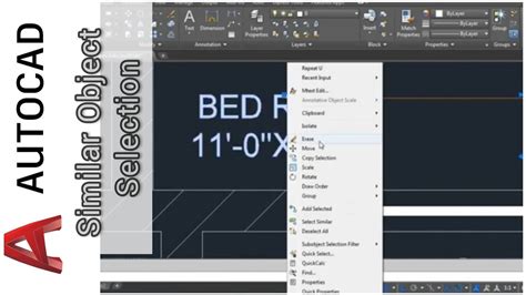 how to select similar text in autocad