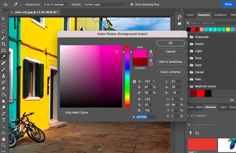 how to select specific color in photoshop