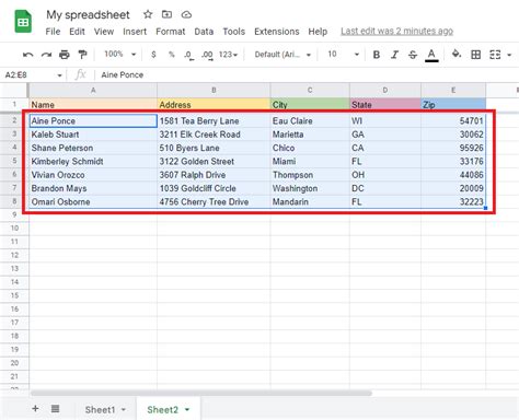 how to select specific data in google sheets