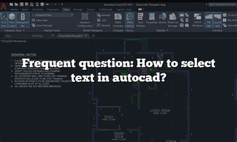 how to select text in autocad