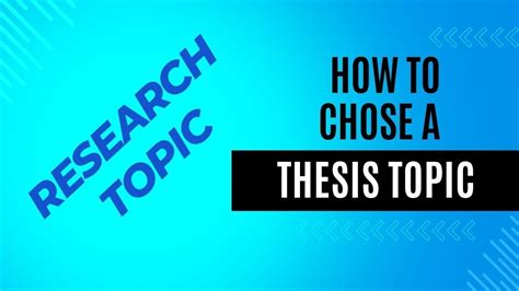 how to select thesis topic