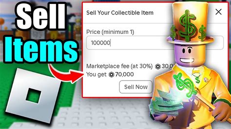 how to sell items on roblox for free