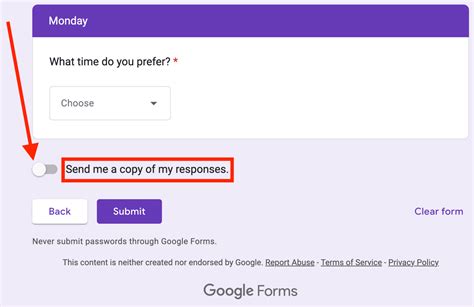 how to send a copy of google form responses
