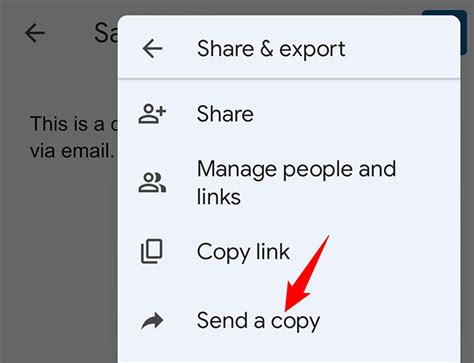 how to send a google doc through email on iphone