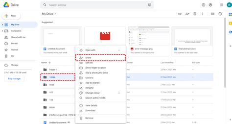 how to send a google drive folder through email