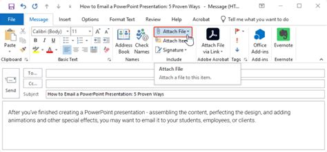 how to send a large powerpoint presentation by email