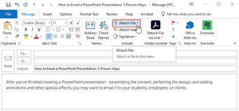 how to send a large powerpoint presentation via email