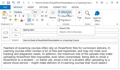 how to send a large presentation by email