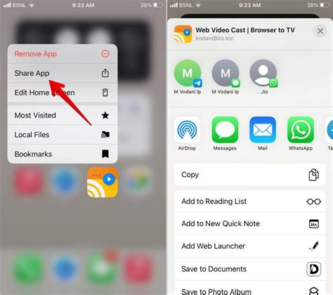 how to send a link from iphone to android