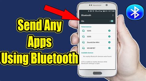 how to send apps from android to iphone via bluetooth