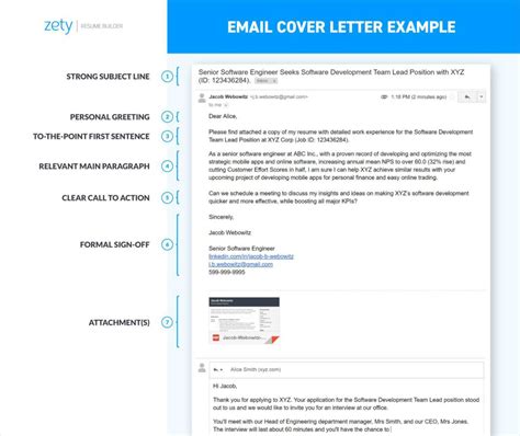 how to send email with attachment for job application
