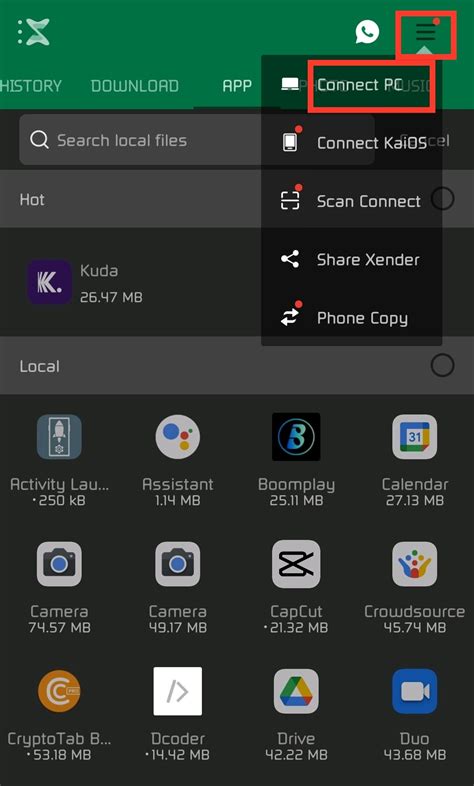 how to send from xender to pc
