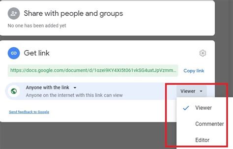 how to send google doc link in email