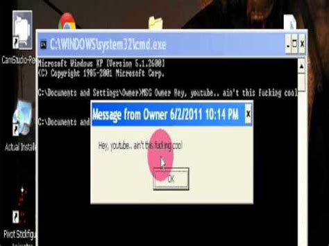how to send message using command prompt