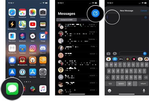 how to send messages to iphone