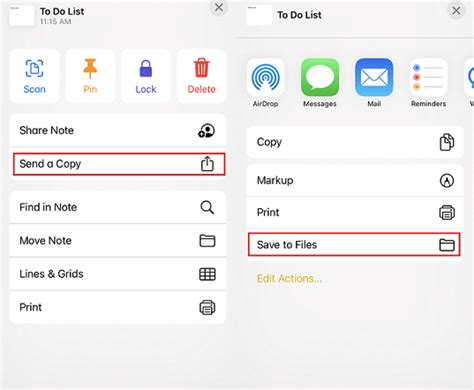 how to send notes to another iphone