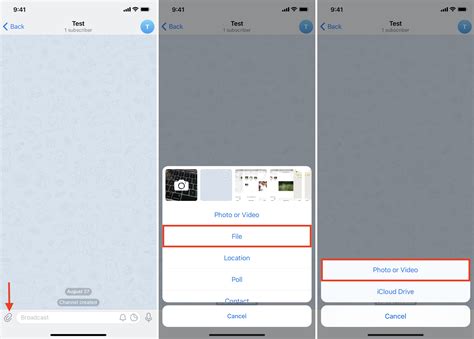 how to send photo as file in telegram iphone