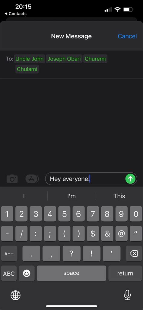 how to send text to everyone in contact list on iphone