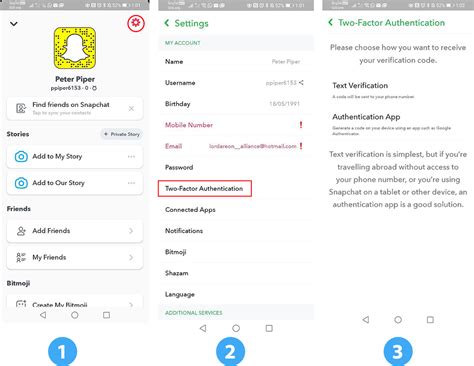 how to send verification code to email snapchat