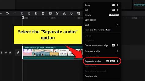 how to separate audio from video in capcut pc
