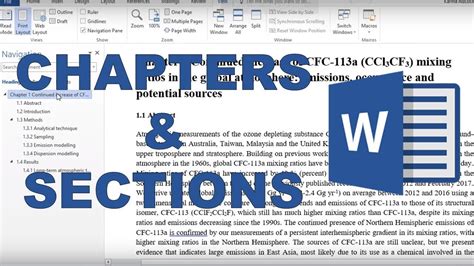how to separate chapters in word