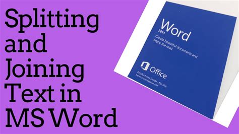 how to separate joined words in ms word