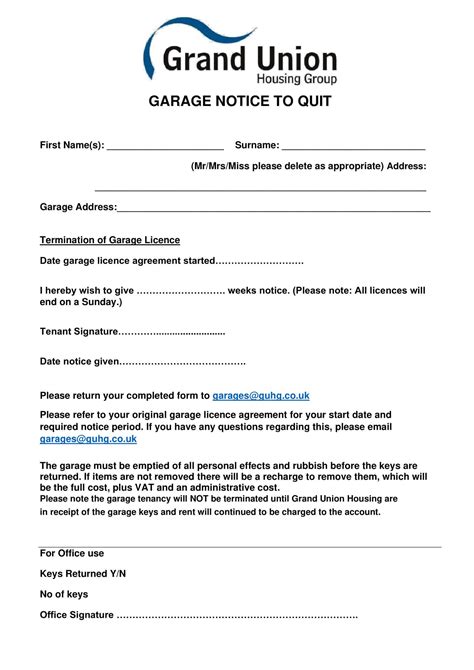 how to serve a notice to quit