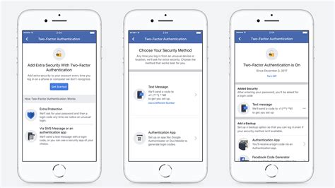 how to set 2 factor authentication on facebook